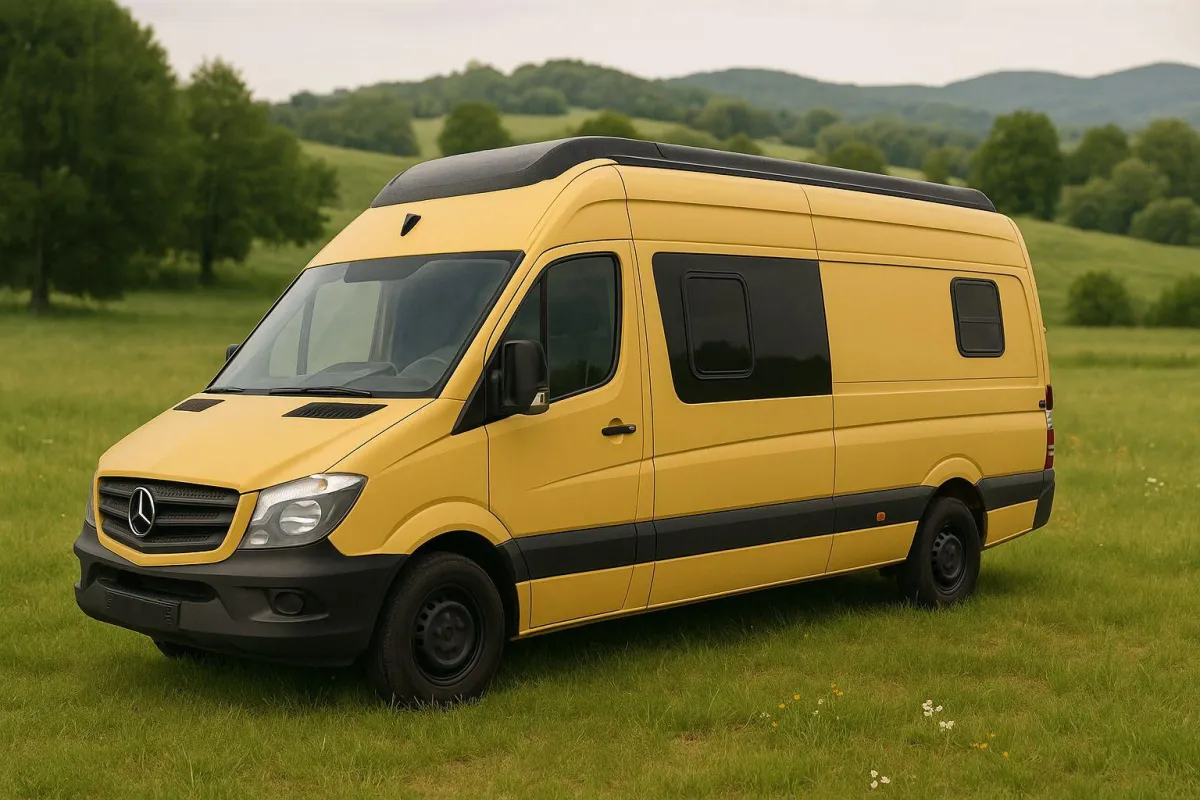 Furgoneta de gran volumen preparada para una camperización personalizada